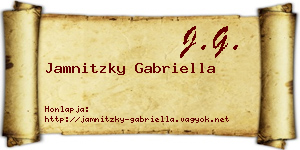 Jamnitzky Gabriella névjegykártya