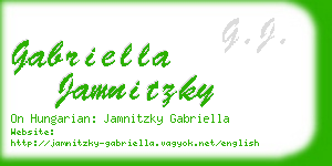 gabriella jamnitzky business card